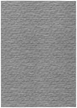Close-up of the Dalyn Laidley LA1 Gray Washable Area Rug featuring a light gray and taupe horizontal stripe pattern.