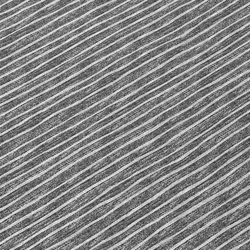 Close-up of the Dalyn Laidley LA1 Gray Washable Area Rug showing a light gray and taupe striped pattern.