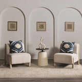 Shepardsville Navy Kilim Pattern Throw Pillow