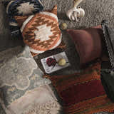 Reeves Orange Diamond Textured Throw Pillow