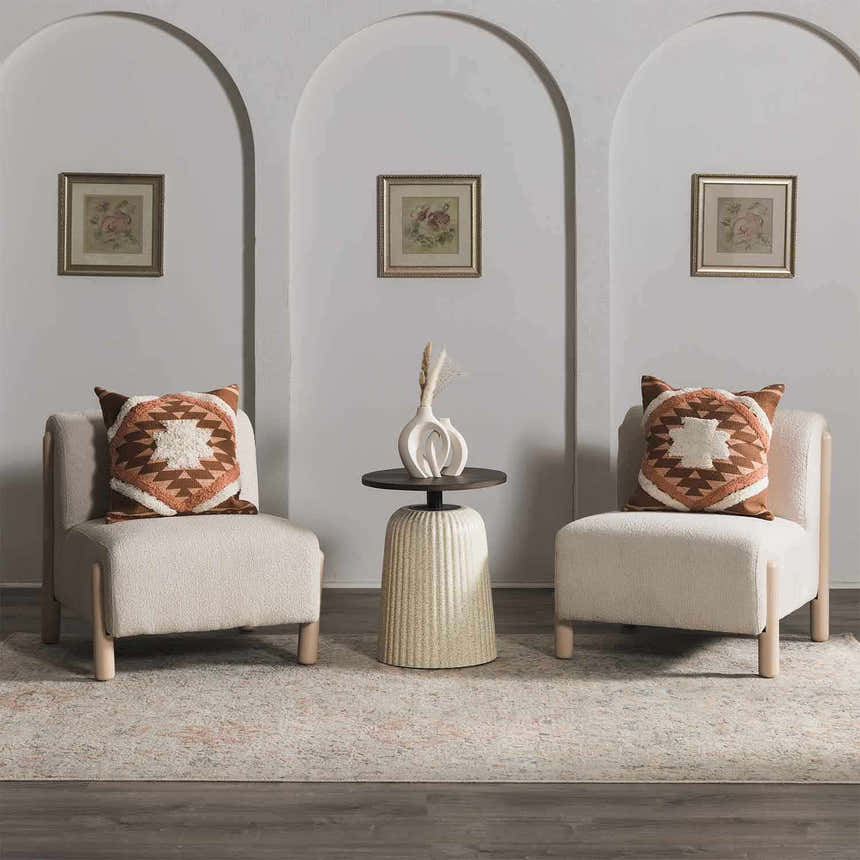 Reeves Orange Diamond Textured Throw Pillow