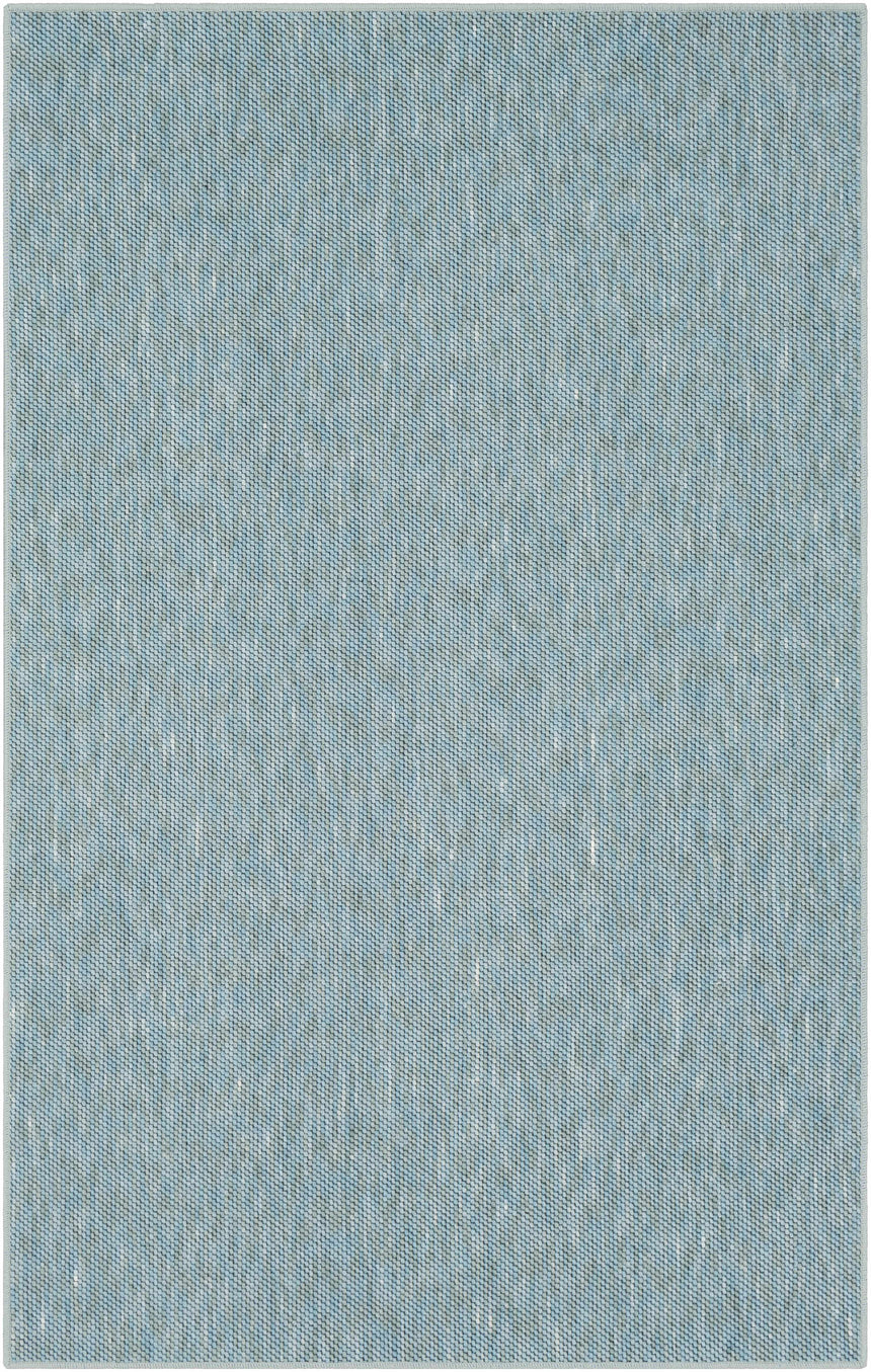 Lucca Light Blue Textured Cut and Sew Custom Rug