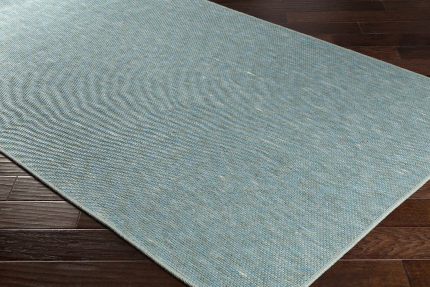 Lucca Light Blue Textured Cut and Sew Custom Rug