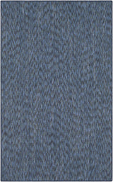 Lucca Dark Blue Textured Cut and Sew Custom Rug