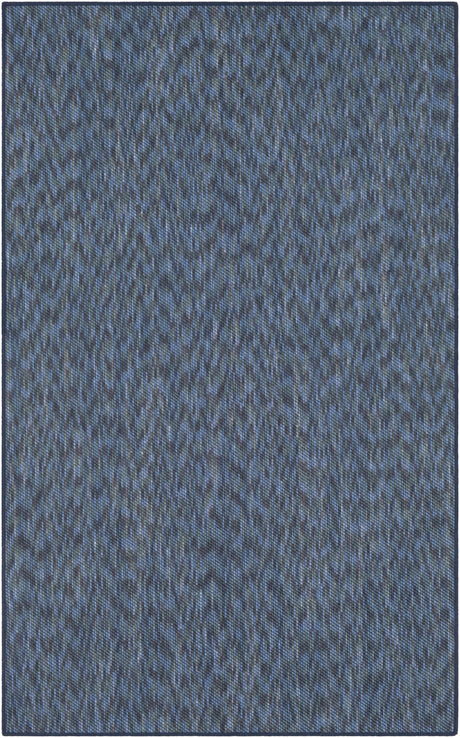 Lucca Dark Blue Textured Cut and Sew Custom Rug