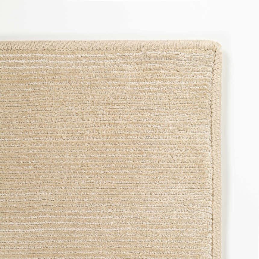 Lori Beige Hand Loomed Tencel Cut and Sew Custom Rug