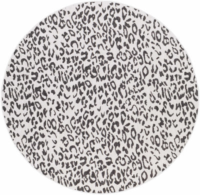 Alderbury White Leopard Print Rug