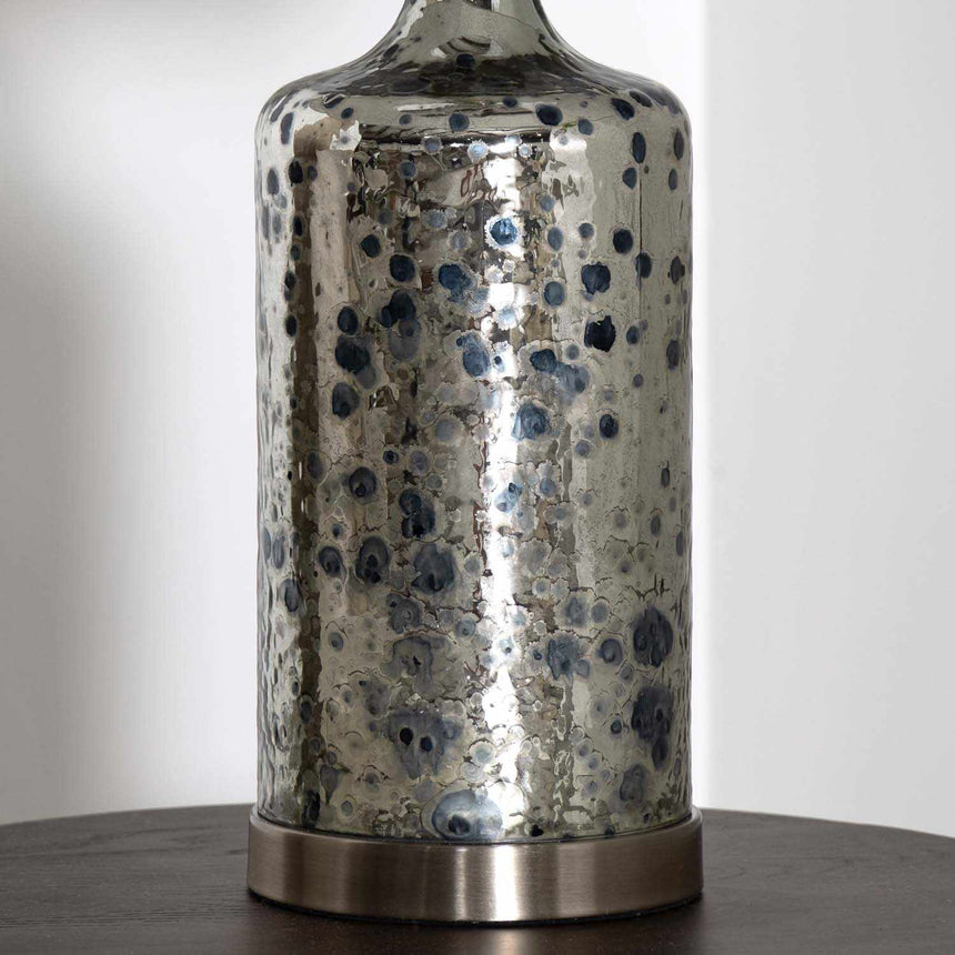 Lentner Ribbed White Ceramic Table Lamp