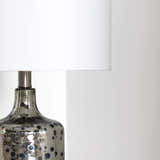Lentner Ribbed White Ceramic Table Lamp