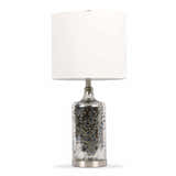 Lentner Ribbed White Ceramic Table Lamp