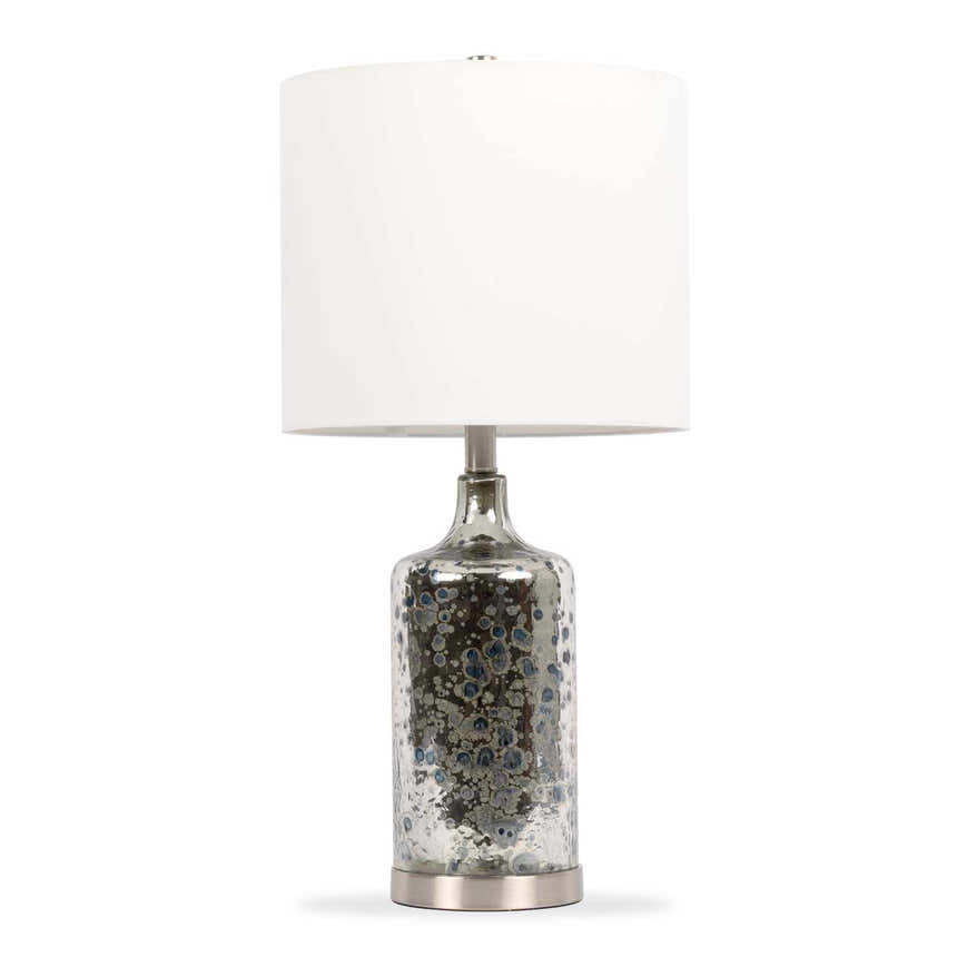 Lentner Ribbed White Ceramic Table Lamp