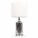 Lentner Ribbed White Ceramic Table Lamp