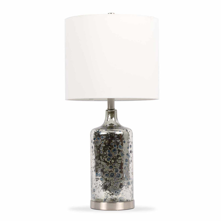 Lentner Ribbed White Ceramic Table Lamp
