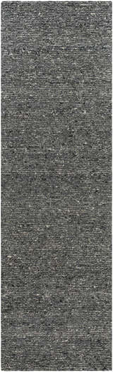Made to Order Custom Size Winta Black Wool Area Rug