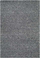 Made to Order Custom Size Winta Black Wool Area Rug