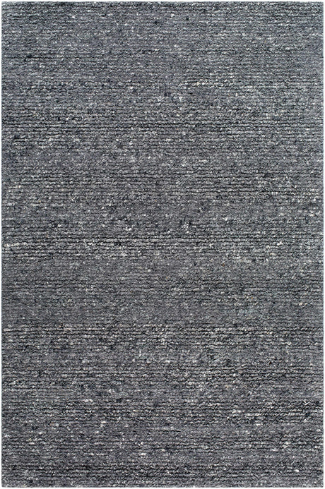 Winta Black Wool Area Rug