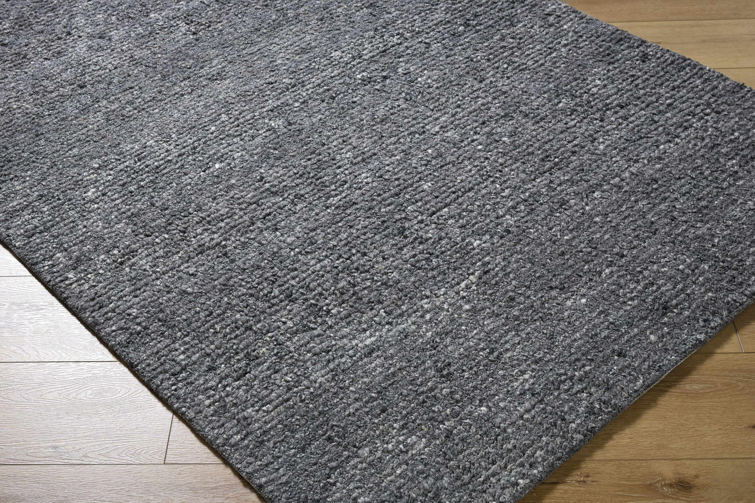 Made to Order Custom Size Winta Black Wool Area Rug