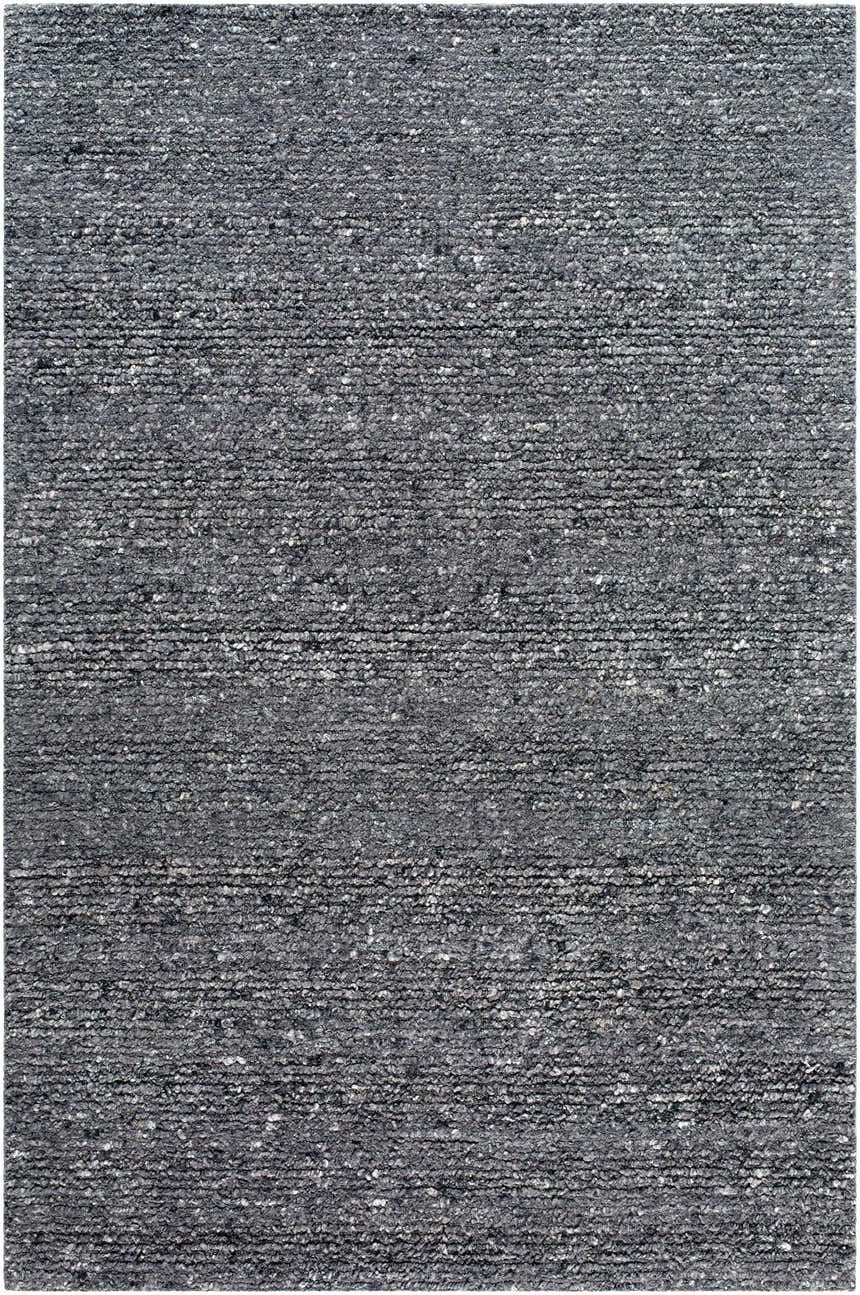 Made to Order Custom Size Winta Black Wool Area Rug
