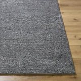 Winta Black Wool Area Rug