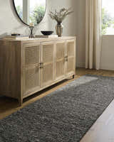 Made to Order Custom Size Winta Black Wool Area Rug