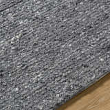Made to Order Custom Size Winta Black Wool Area Rug