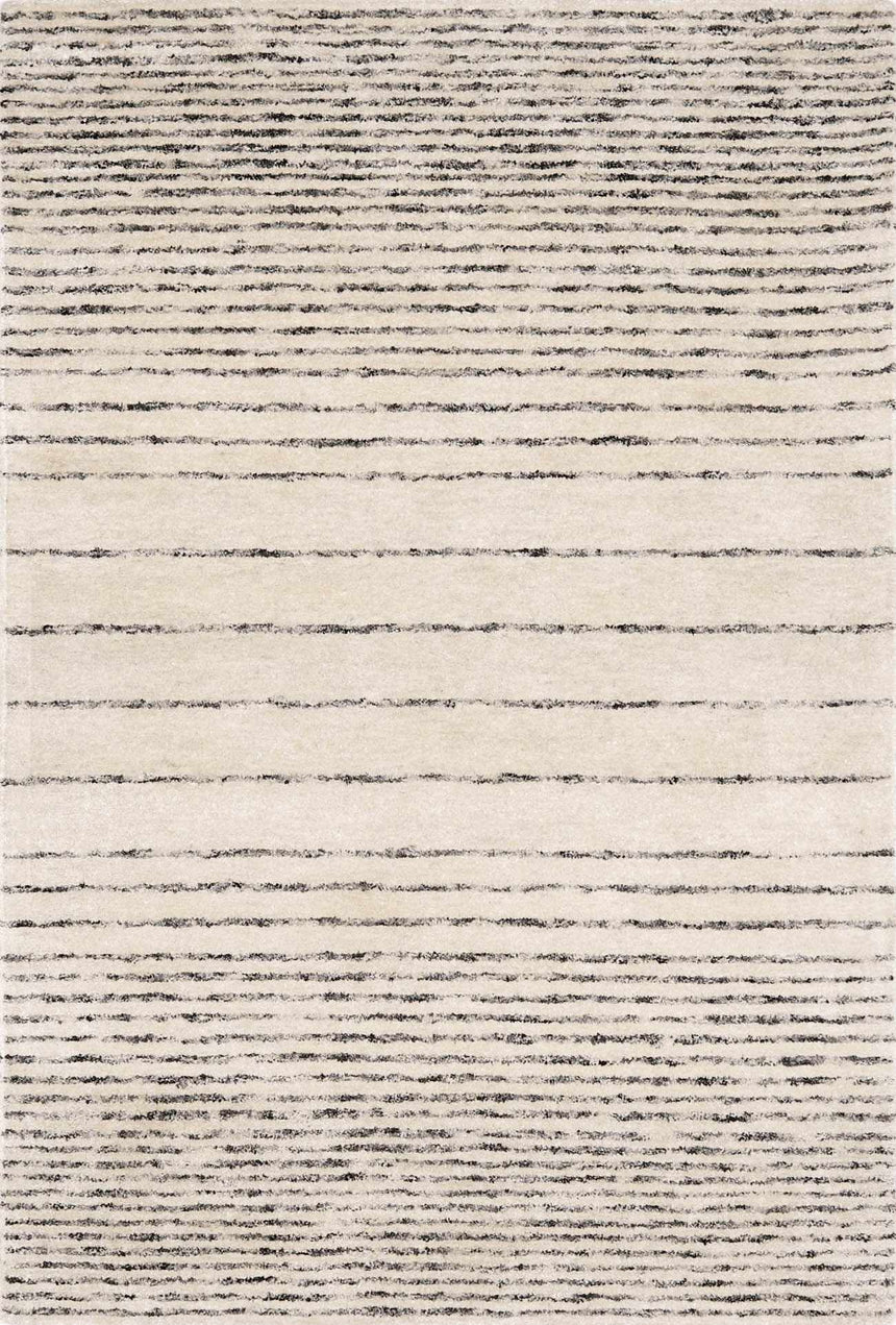 Ellisburg Striped Cream Faux Silk Rug