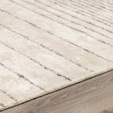 Ellisburg Striped Cream Faux Silk Rug