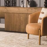 Ellisburg Striped Cream Faux Silk Rug