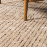 Ellisburg Striped Cream Faux Silk Rug