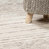 Ellisburg Striped Cream Faux Silk Rug