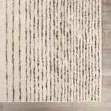 Ellisburg Striped Cream Faux Silk Rug