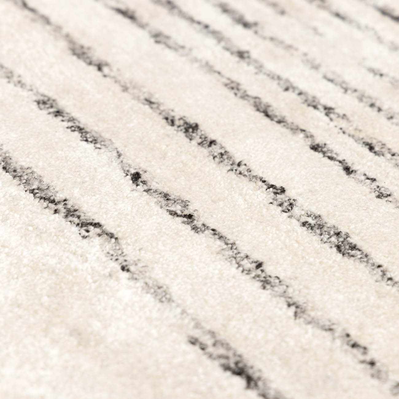 Ellisburg Striped Cream Faux Silk Rug