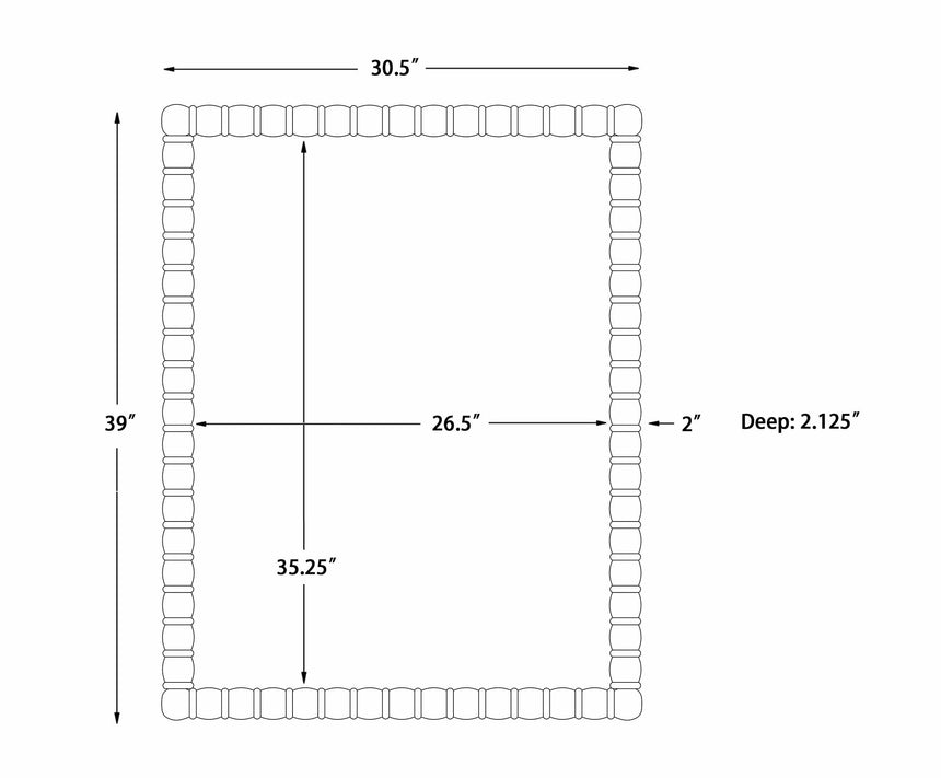 Galey Dark Red Alix x Livabliss Karling Blair Accent Mirror