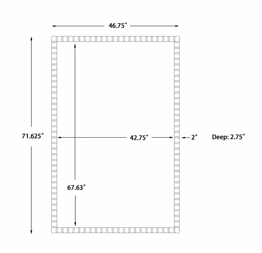 Galey Dark Red Alix x Livabliss Karling Blair Accent Mirror