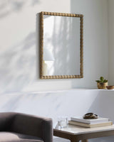 Galey Dark Red Alix x Livabliss Karling Blair Accent Mirror