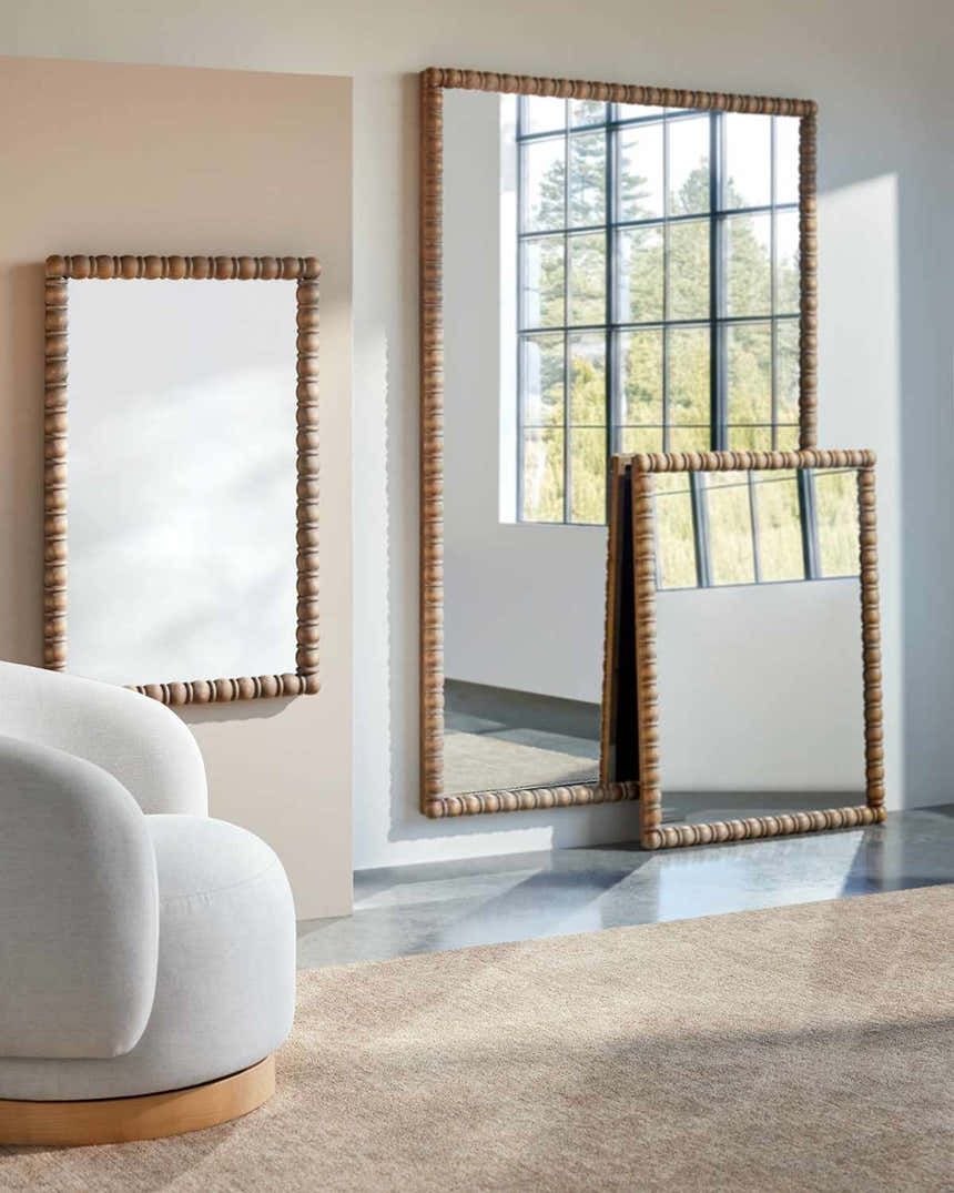 Galey Dark Red Alix x Livabliss Karling Blair Accent Mirror