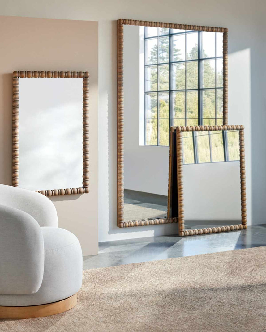 Galey Dark Red Alix x Livabliss Karling Blair Accent Mirror