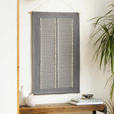 Lopez Navy Cotton Striped Wall Hanging