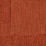 Sample Bordered Solid Brick Red Wool Rug