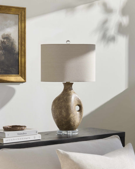 Lieusaint Dark Red Table Lamp
