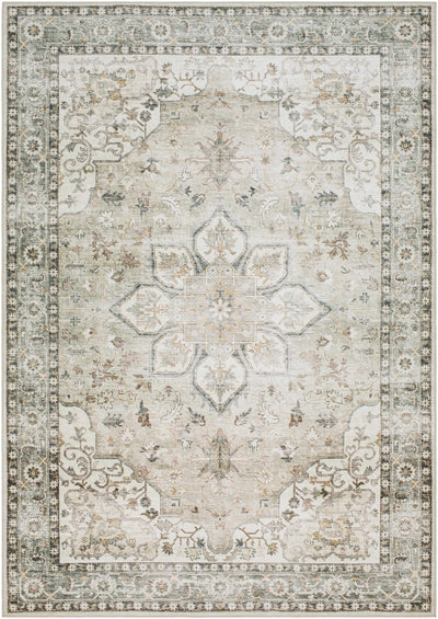 Sample Lotan Sage Medallion Washable Area Rug