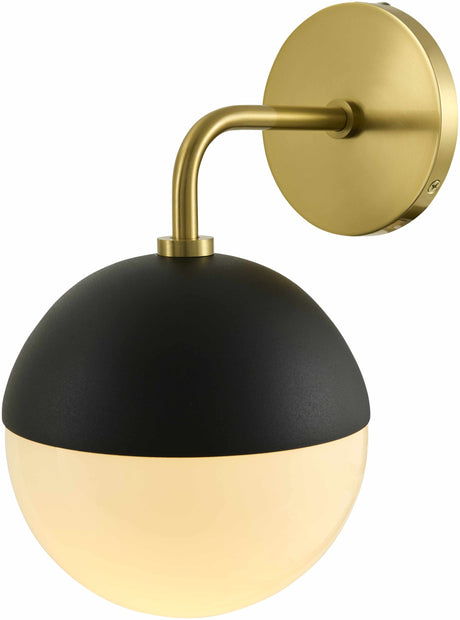 Lemon Yellow Modern Wall Sconce with glass details for hallway or bedroom lighting