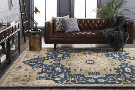 Made to Order Custom Size Broomfield Hand Tufted Blue 1145 Area Rug
