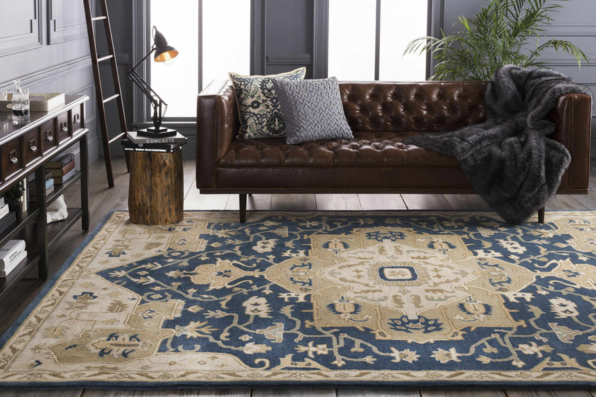 Made to Order Custom Size Broomfield Hand Tufted Blue 1145 Area Rug
