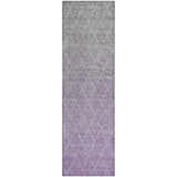 Dalyn Luxury Lazio LZ2 Lavender Washable Area Rug in light purple, gray, and diamond pattern.