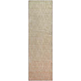 Dalyn Lazio LZ2 Salmon runner rug with beige diamond pattern. Farmhouse style.