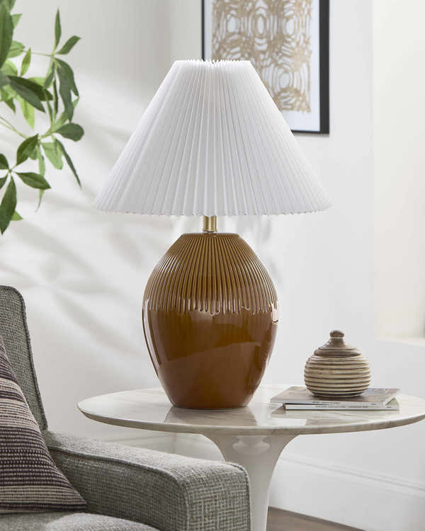 Lechbruck Dark Red Table Lamp