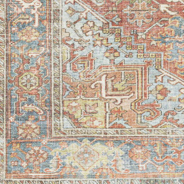 Sample Maayon Medallion Rust Washable Area Rug