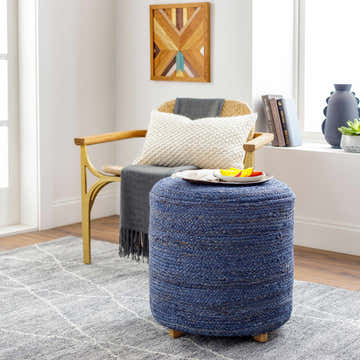 Savur Navy Ottoman Pouf