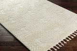 Manyas 3D Bone Area Rug with Tassels